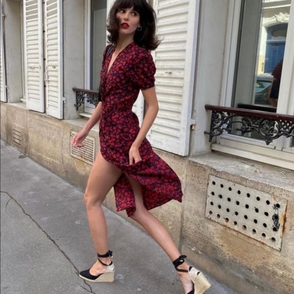 NWOT Sumaia Wrap Midi Dress Uma Floral Print - Picture 14 of 14